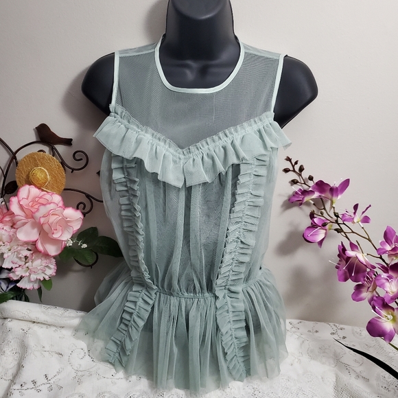 Mesh Top with frill details - Picture 2 of 4